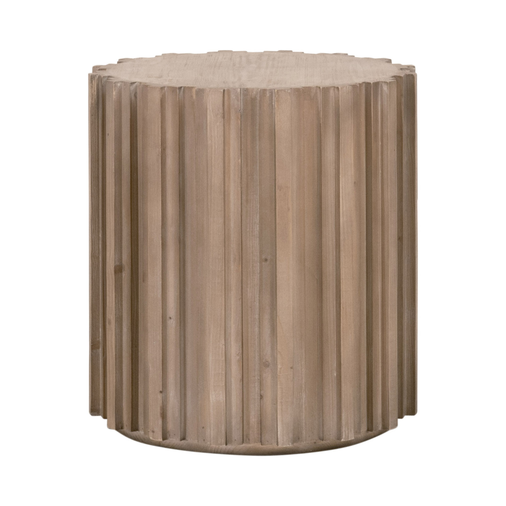 Essentials Bella Antique Roma End Table - Smoke Gray Pine