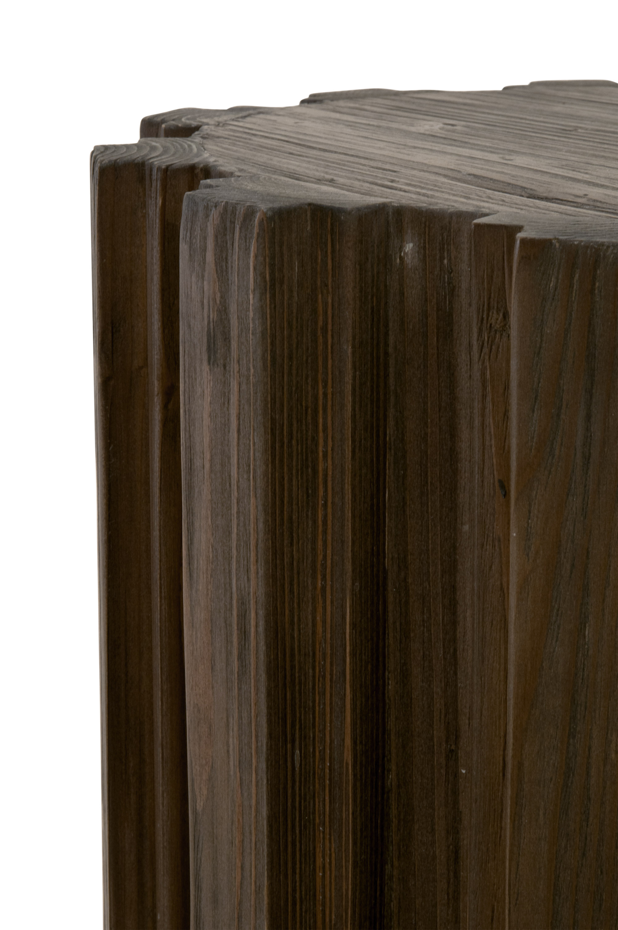 Essentials - Roma Round Accent Table in Drift Brown Pine