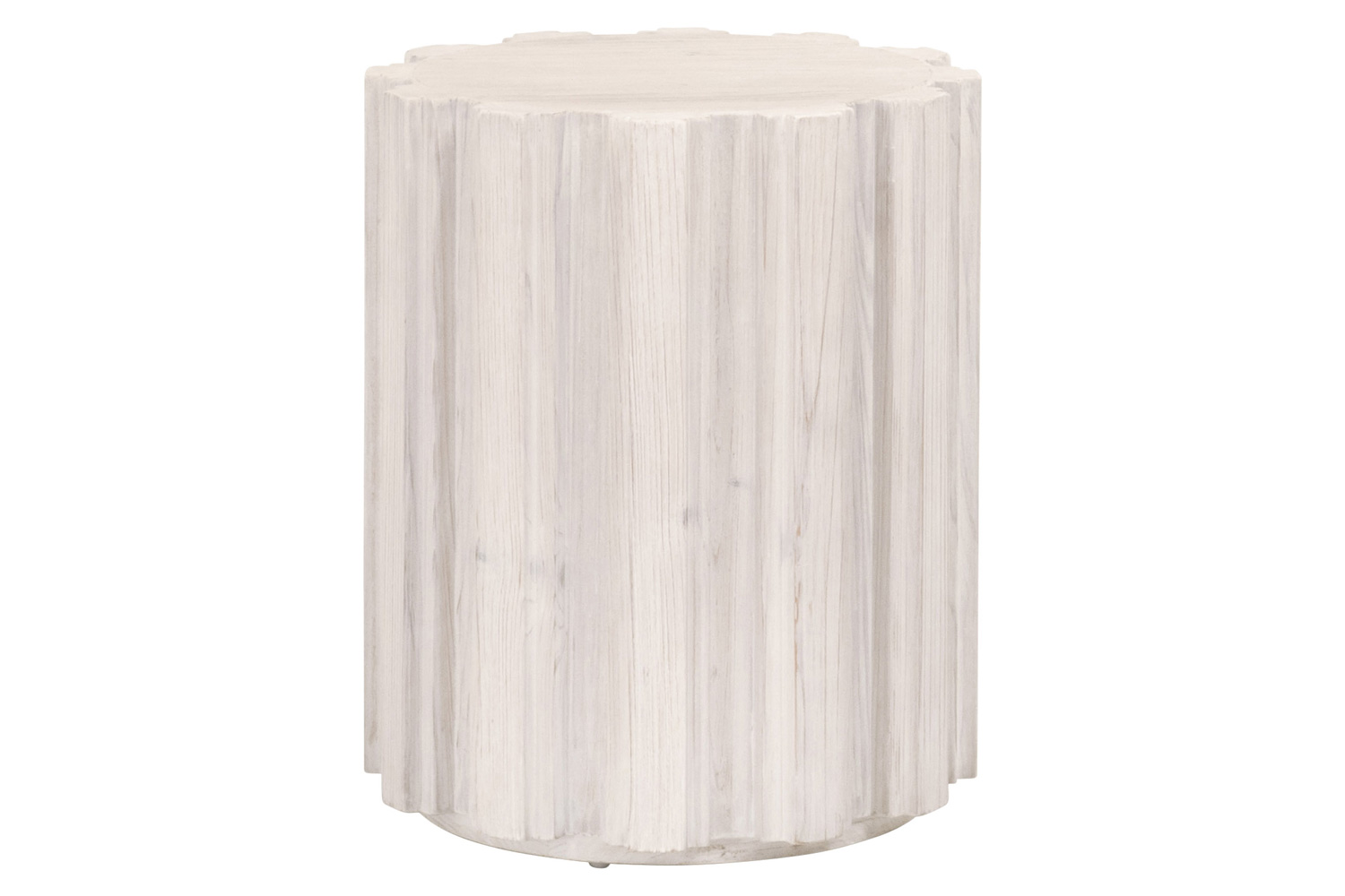 Essentials - Bella Antique Roma Accent Table in White Wash Pine