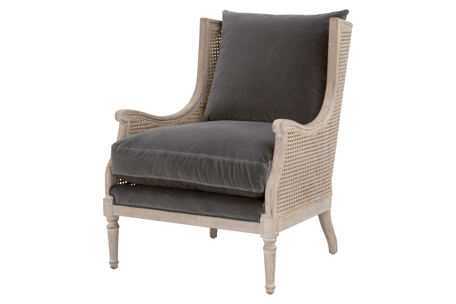 Essentials Churchill Club Chair - Dark Dove Velvet