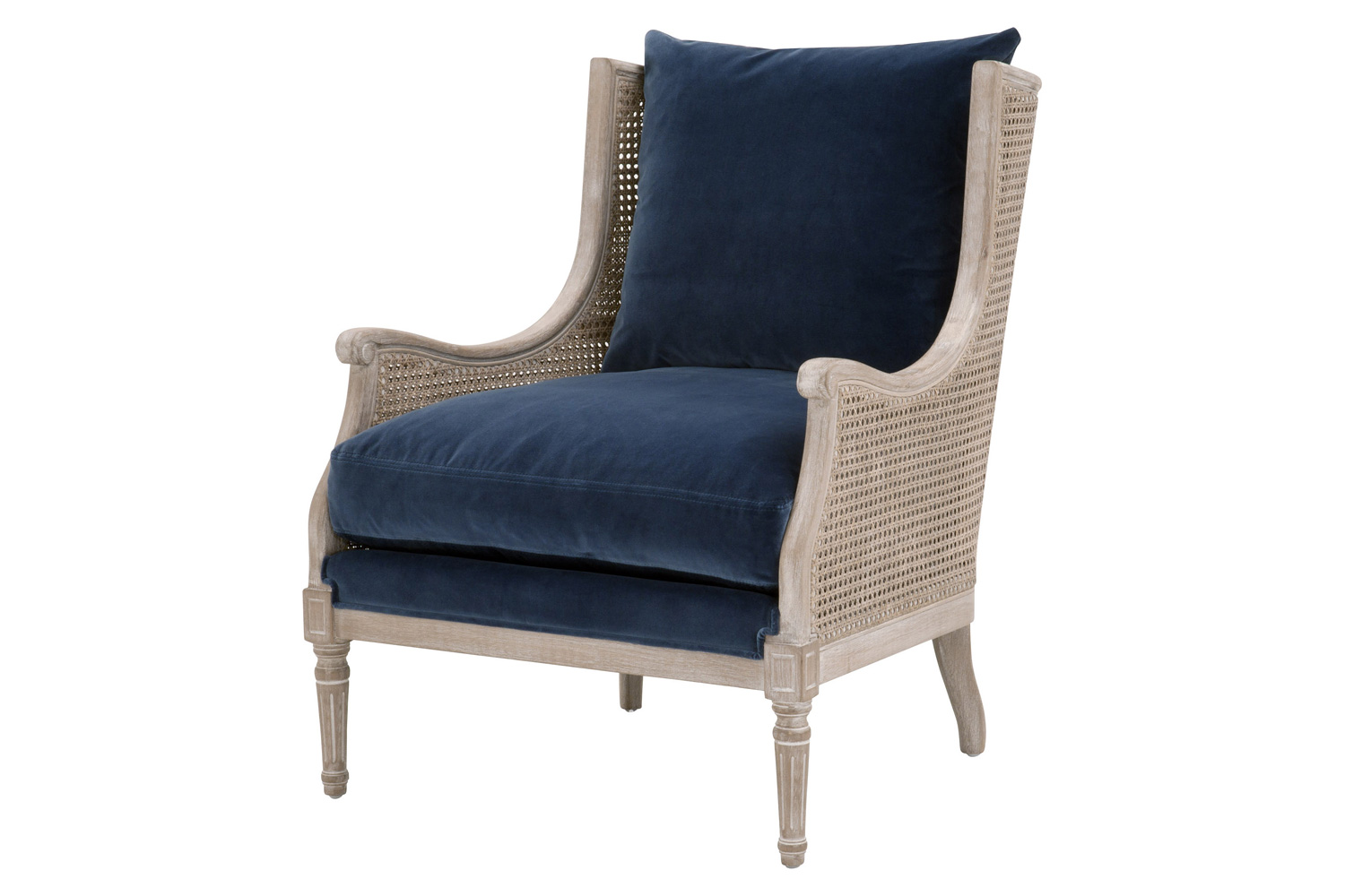 Essentials Churchill Club Chair - Denim Velvet