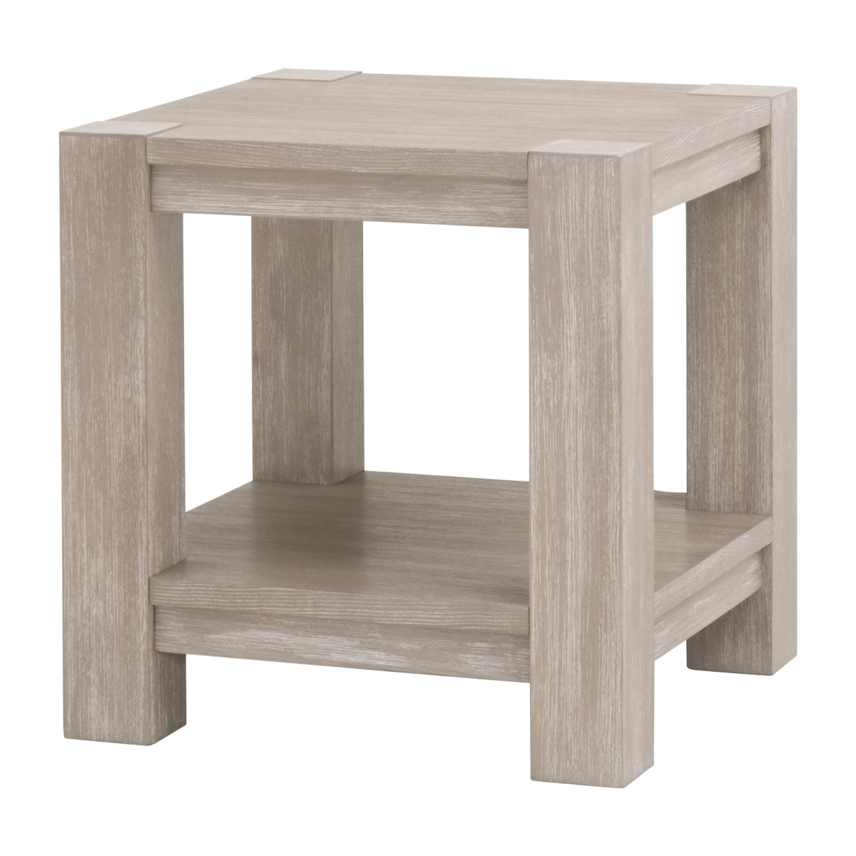 Essentials - Adler Square End Table in Natural Gray Ash, Acacia