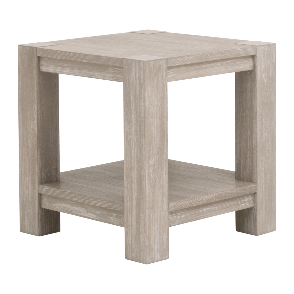 Essentials - Adler Square End Table in Natural Gray Ash, Acacia