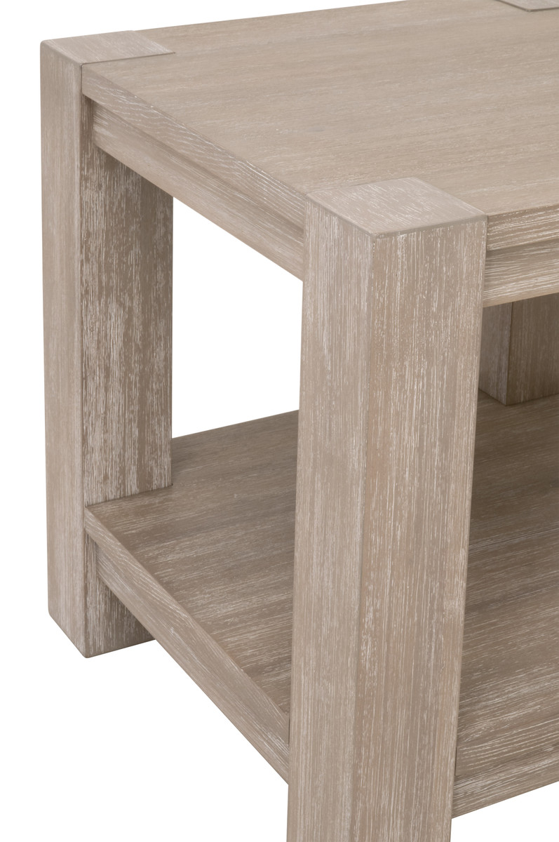 Essentials - Adler Square End Table in Natural Gray Ash, Acacia