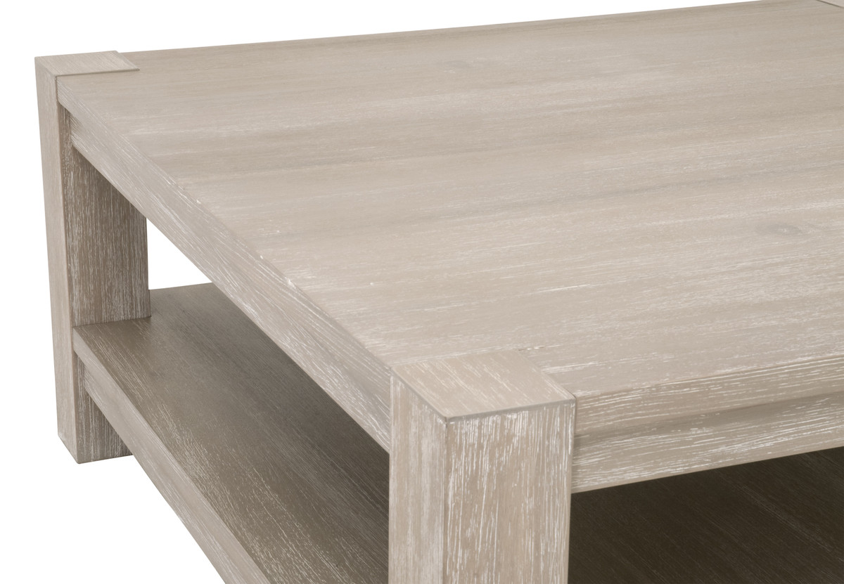 Essentials Adler Square Coffee Table - Natural Gray Ash, Acacia