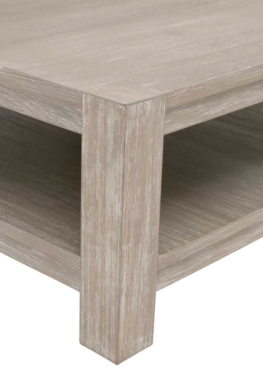 Essentials Adler Square Coffee Table - Natural Gray Ash, Acacia