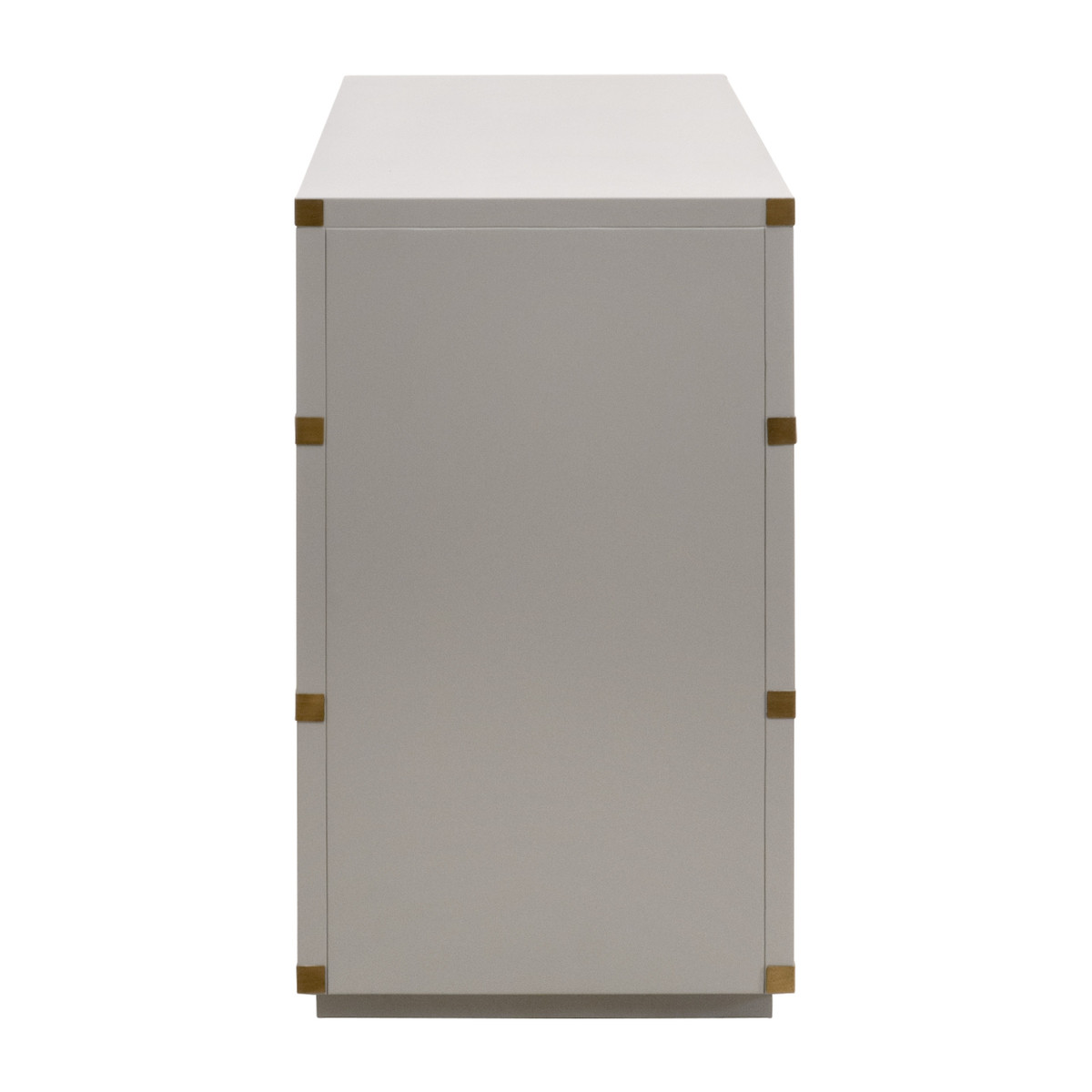 Essentials - Bradley 7-Drawer Double Dresser in Dove Gray, Brushed Gold