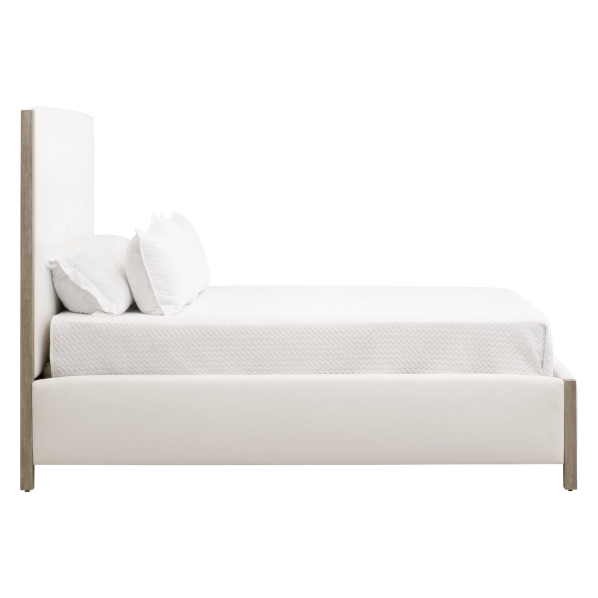 Essentials Emmett Queen Size Bed - LiveSmart Peyton-Pearl, Natural Gray