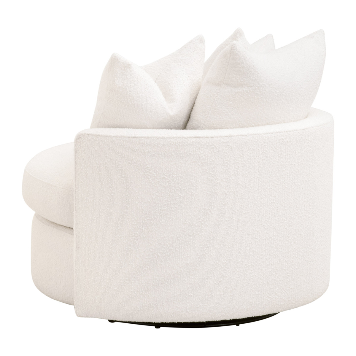 Essentials Lourne Petite Swivel Sofa Chair - Performance Boucle Snow