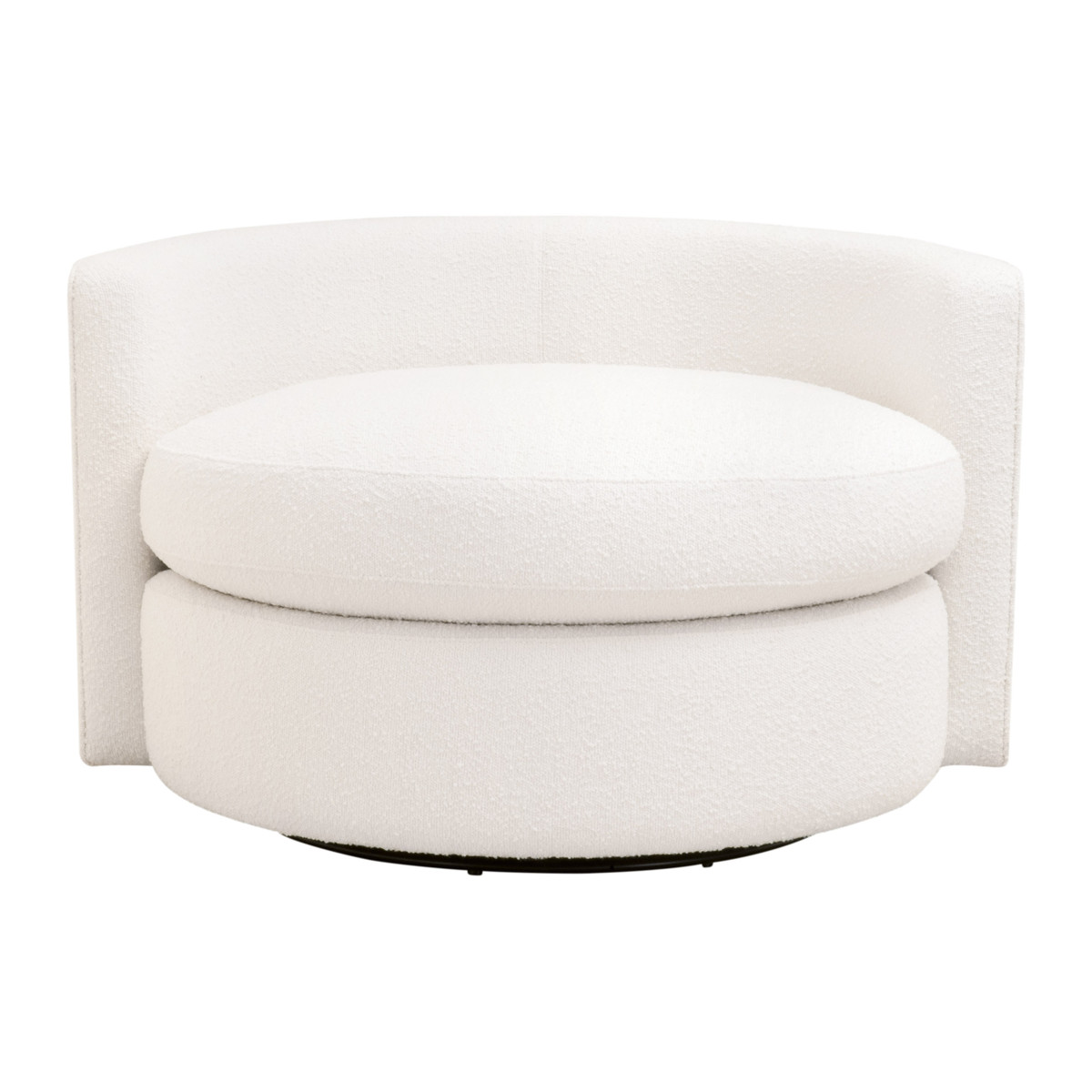 Essentials Lourne Petite Swivel Sofa Chair - Performance Boucle Snow