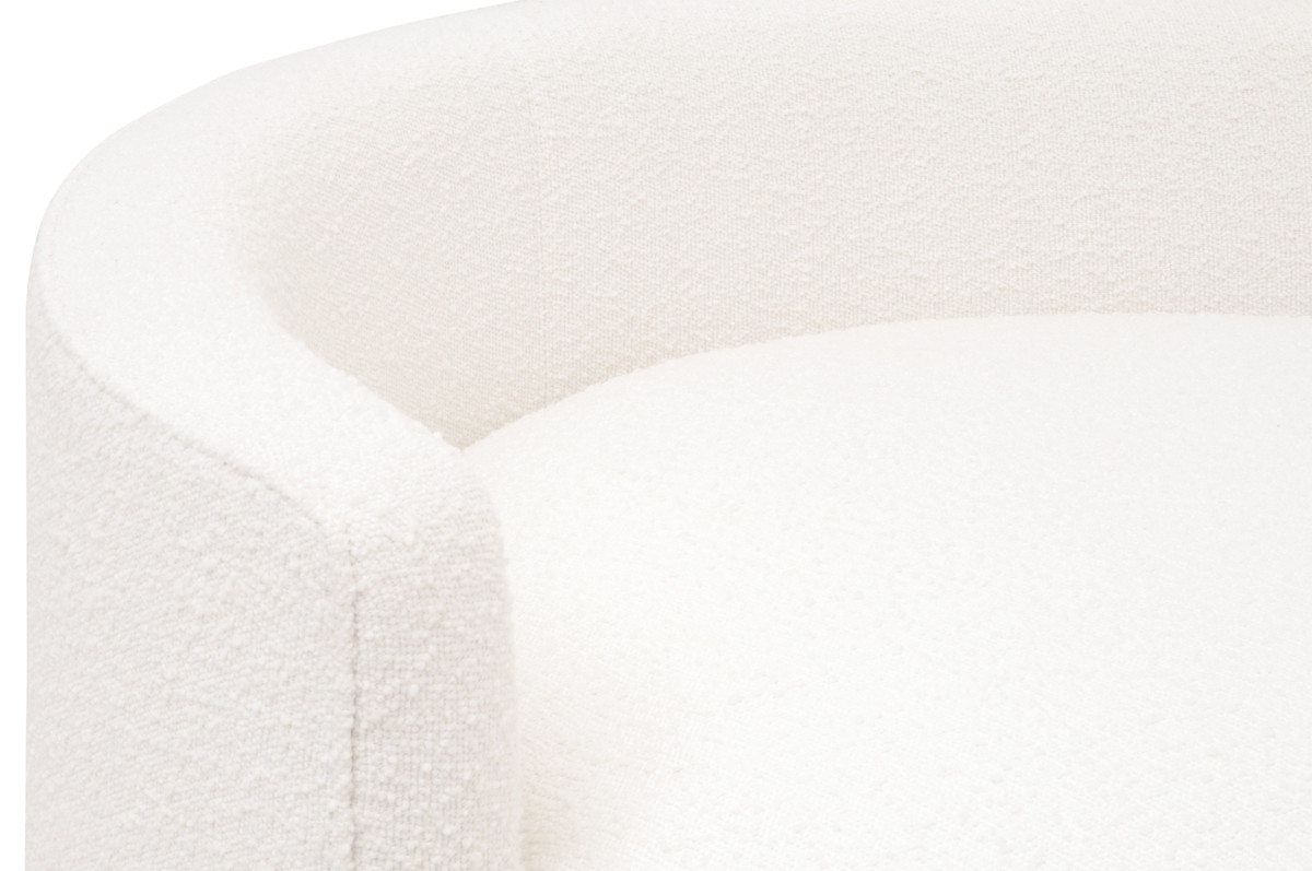 Essentials Lourne Petite Swivel Sofa Chair - Performance Boucle Snow