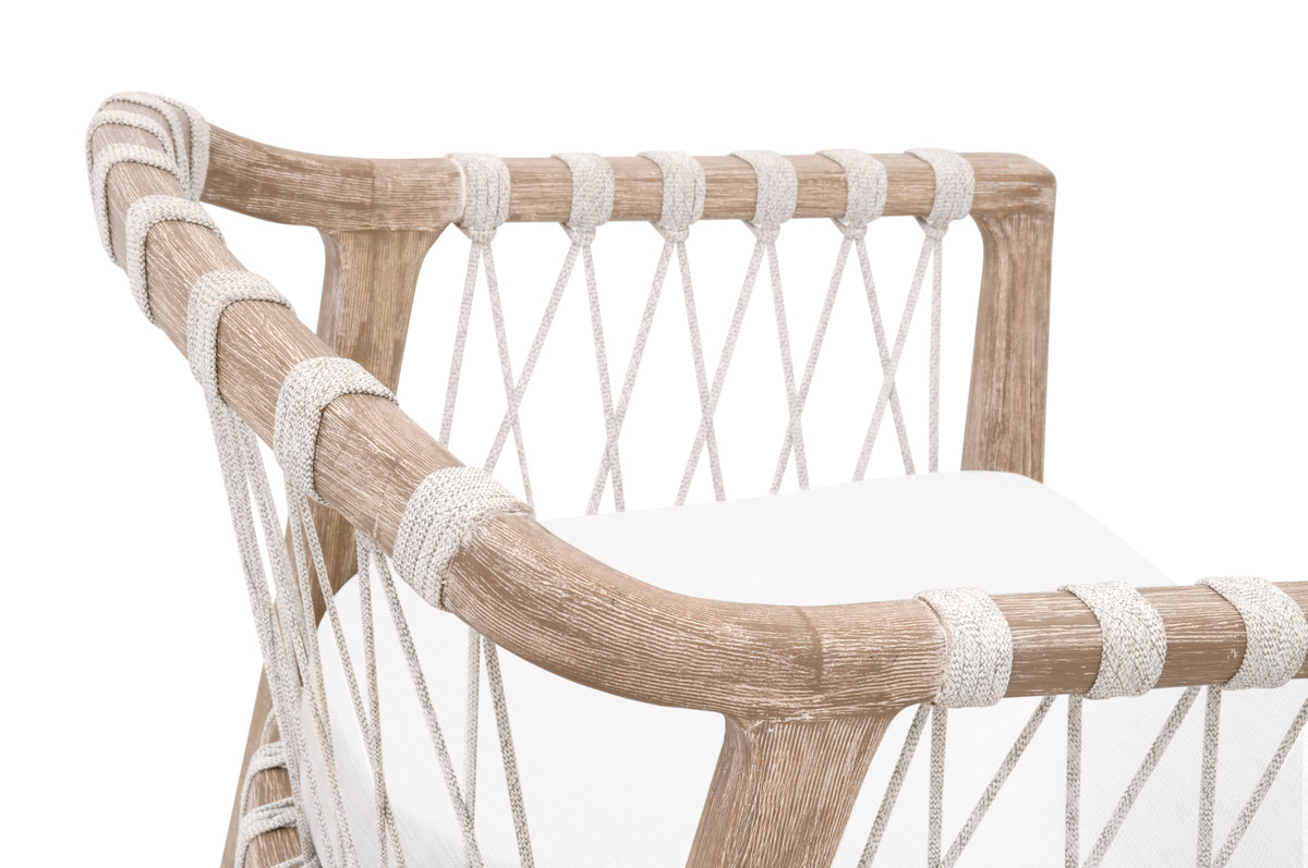 Essentials - Pacific Counter Stool in White Speckle Flat Rope, Natural Gray Mahogany