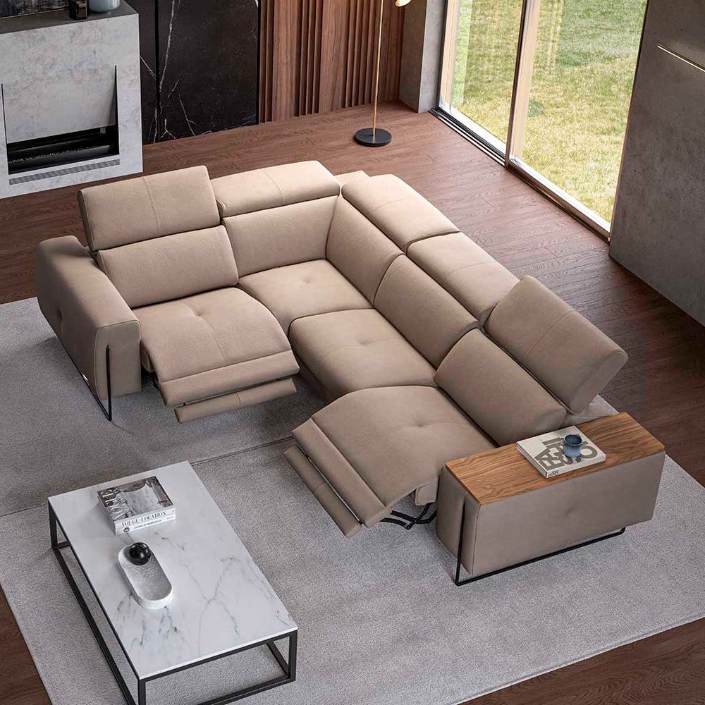 Estro IS 1034 Brera Sectional with Electric Recliners - Fabric