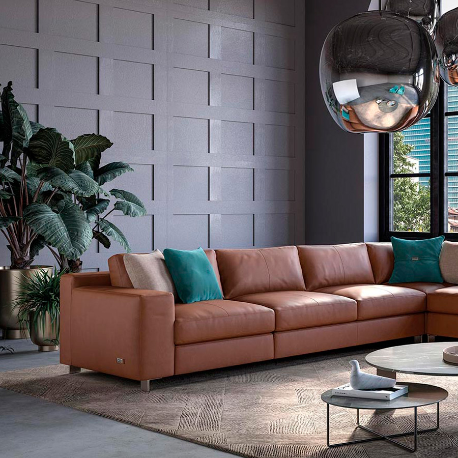 Estro IS 228 Tempo Sectional - Leather