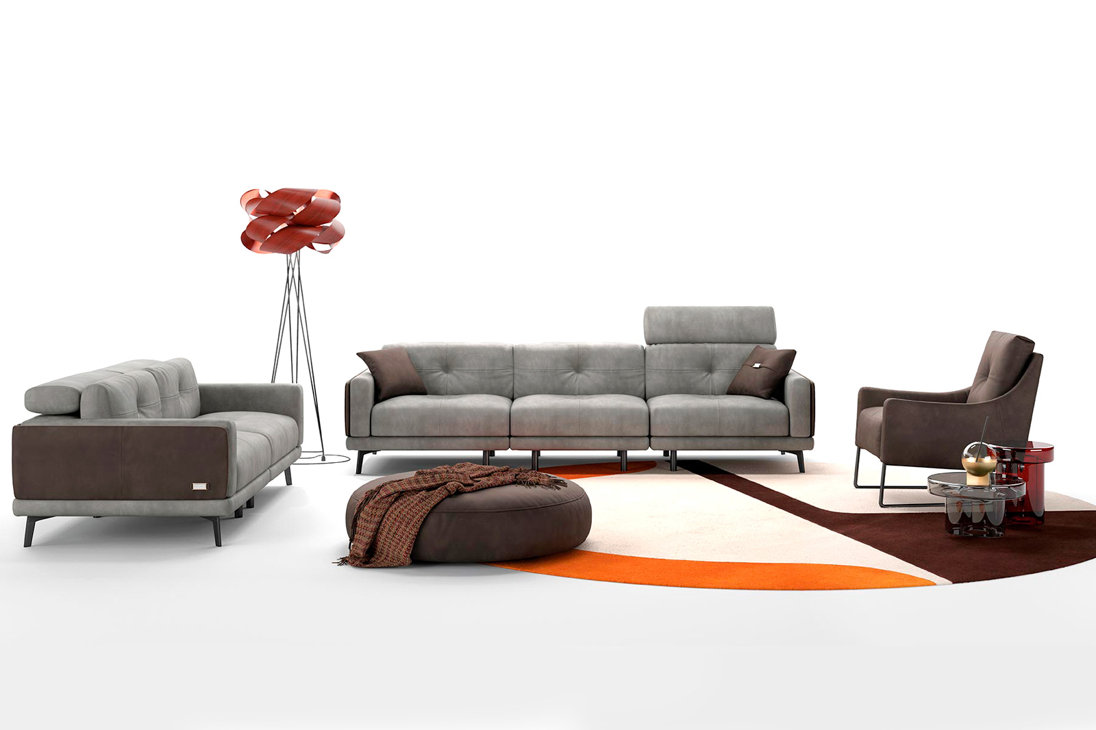 Estro - IS 352 Mia Leather Sectional