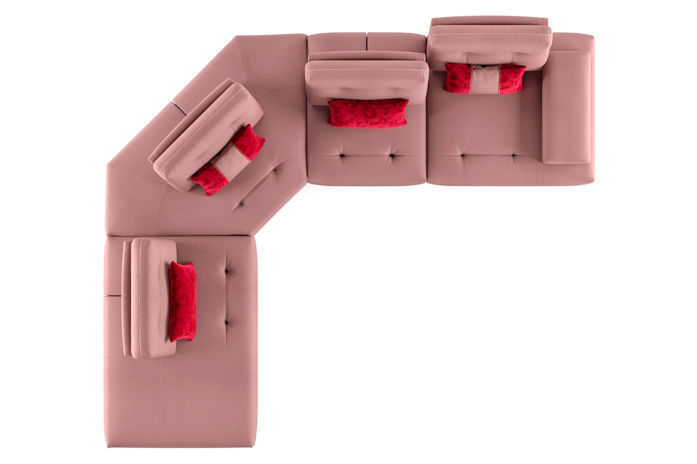 Estro IS 506 A Manhattan Sectional - Pink