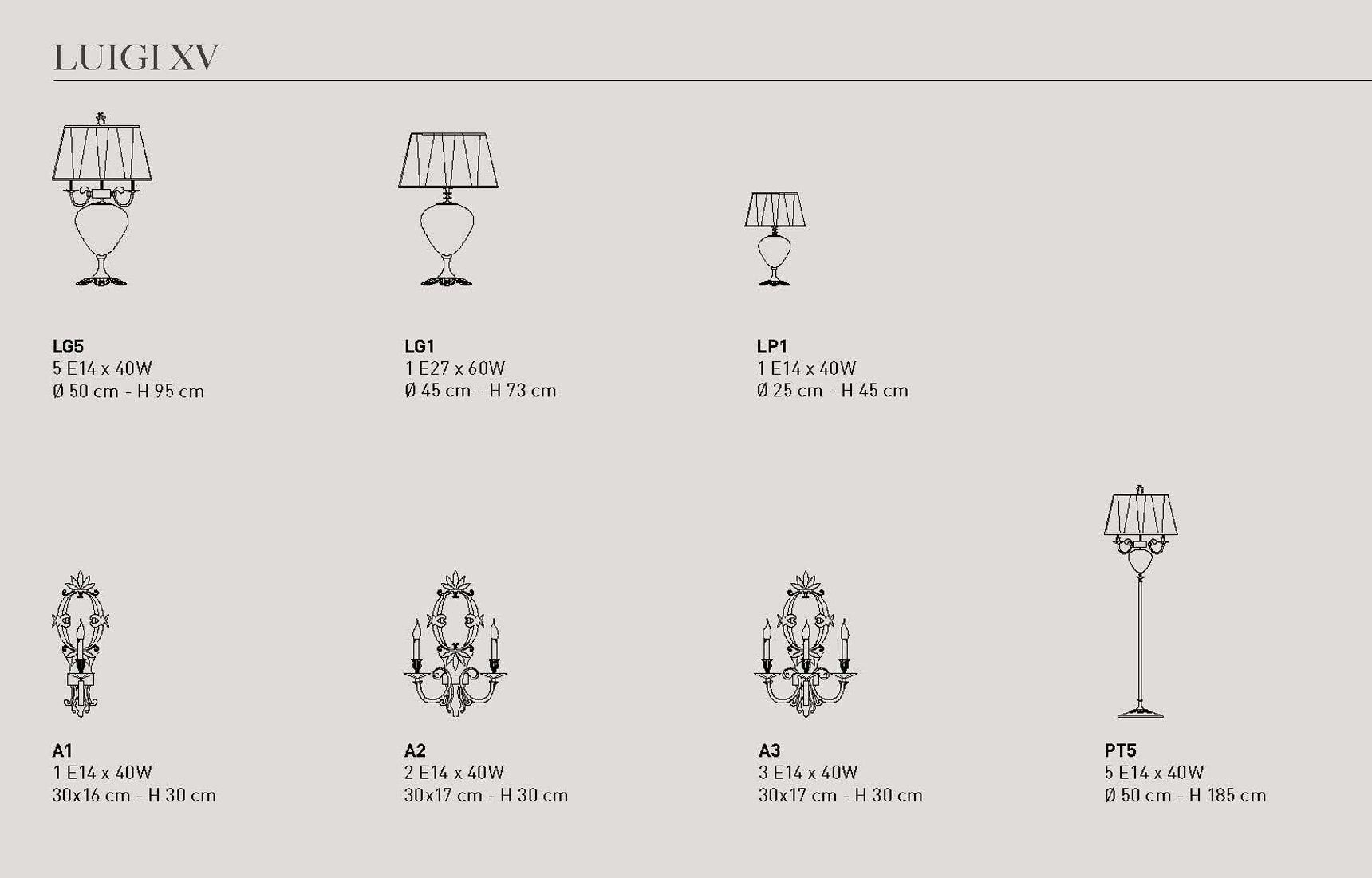 Euroluce Luigi XV LP1 Table Lamp