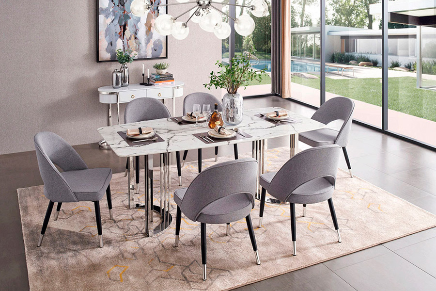 Extravaganza™ 131 Dining Table - Silver