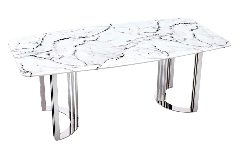 Extravaganza™ 131 Dining Table - Silver