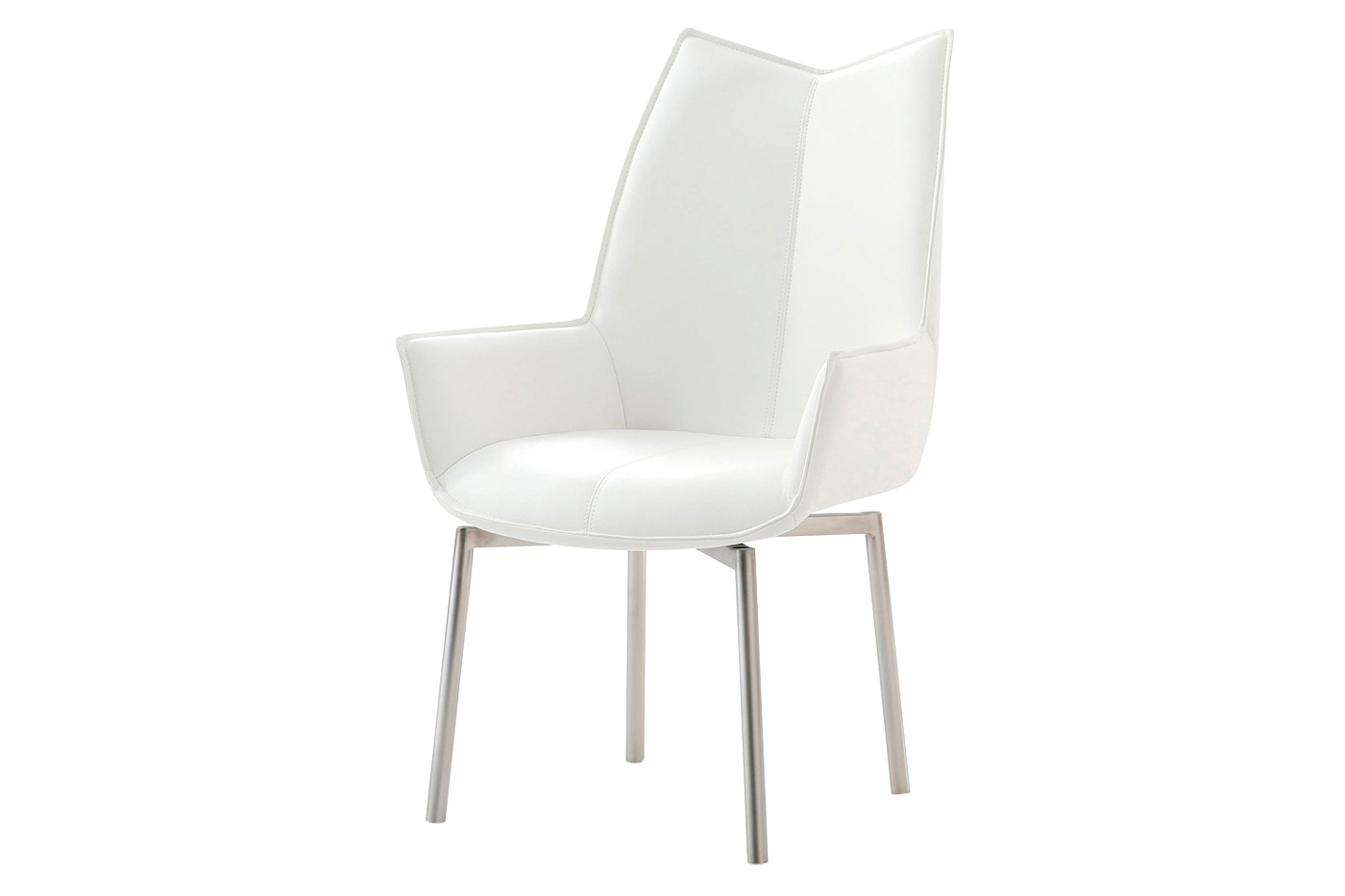 Extravaganza 1218 Swivel Dining Chair - White