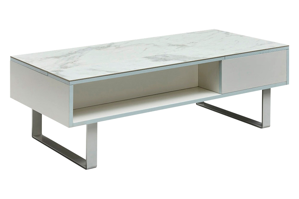 Extravaganza 1388 Coffee Table with Storage - White