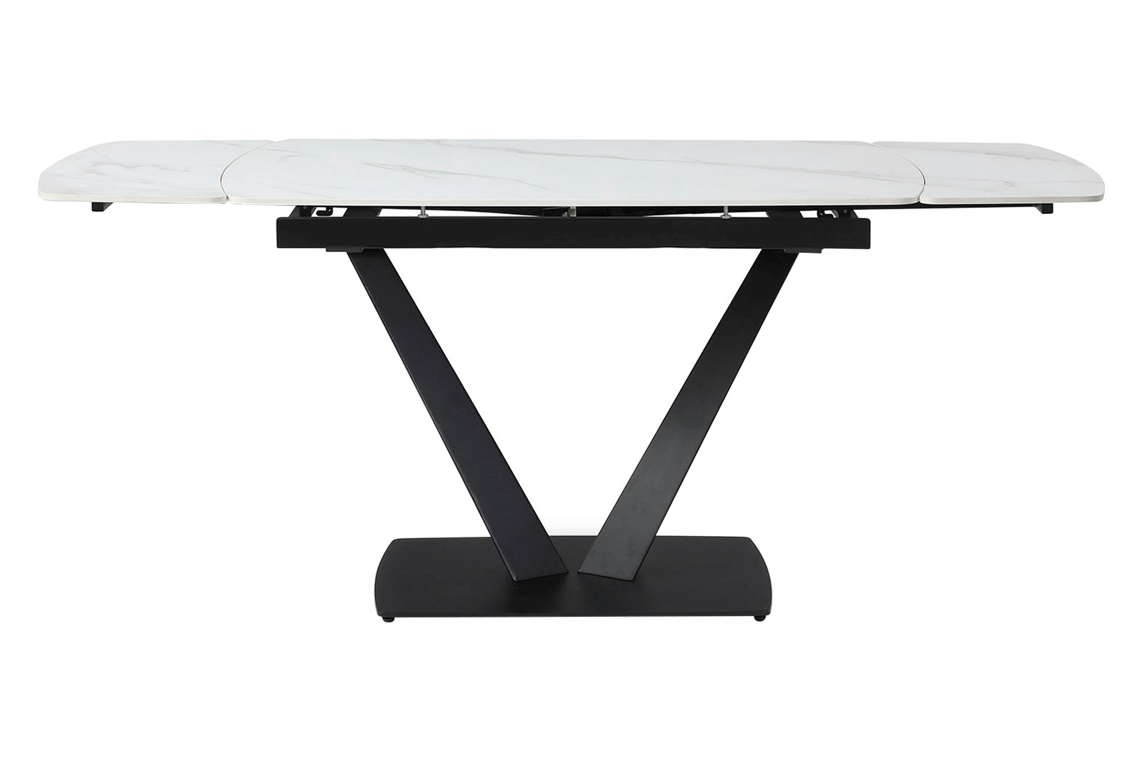 Extravaganza 109 Ceramic Dining Table - White/Black