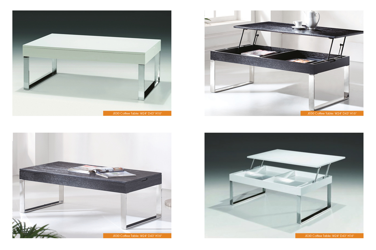 Extravaganza - J030 White Coffee Table