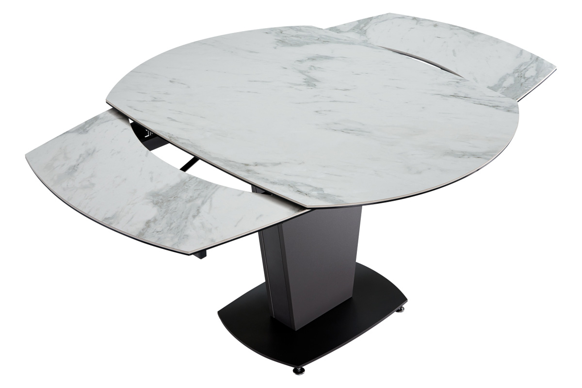 Extravaganza™ 2417 Marble Table White with 3405 White Chairs