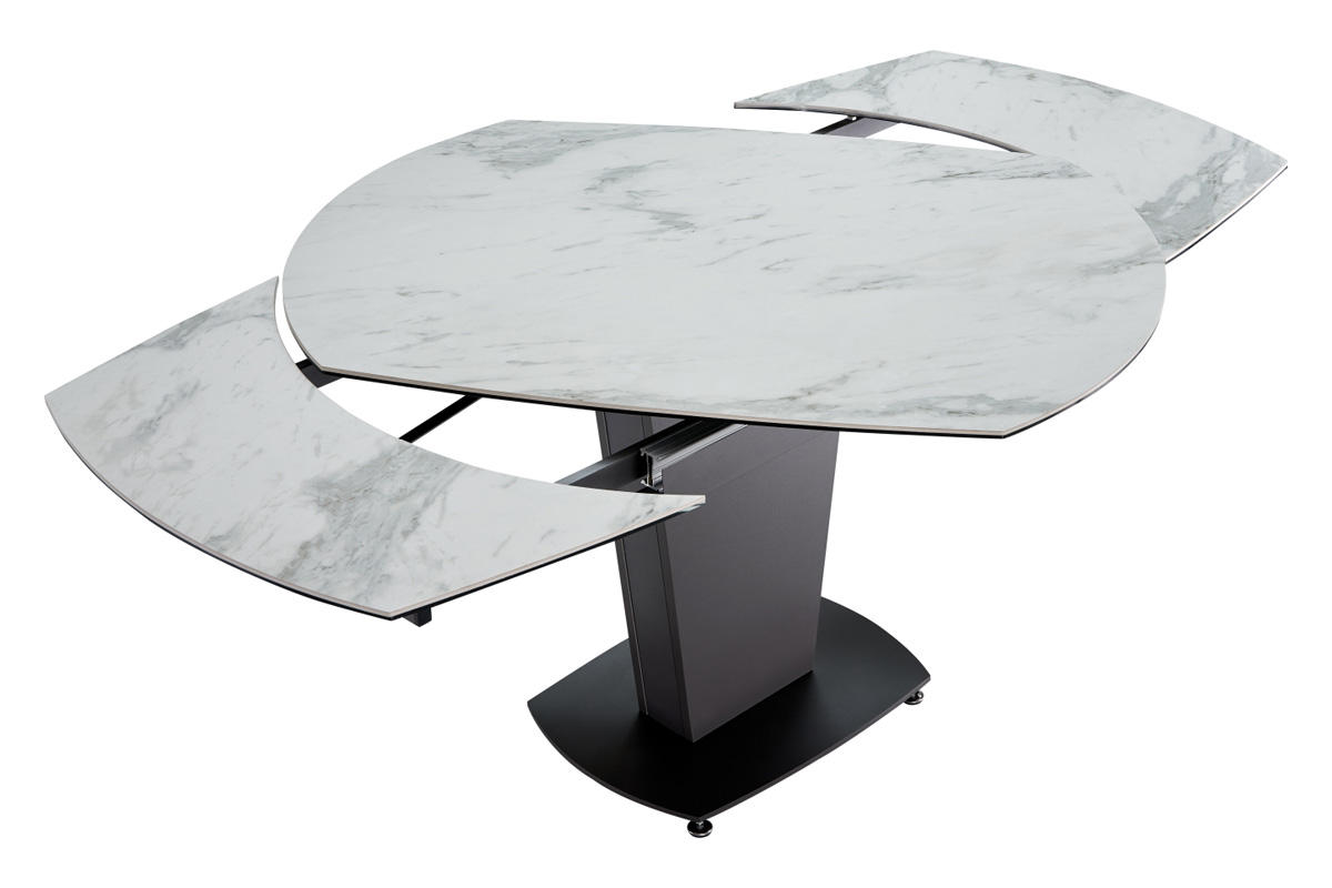 Extravaganza™ 2417 Marble Table White with 3405 White Chairs