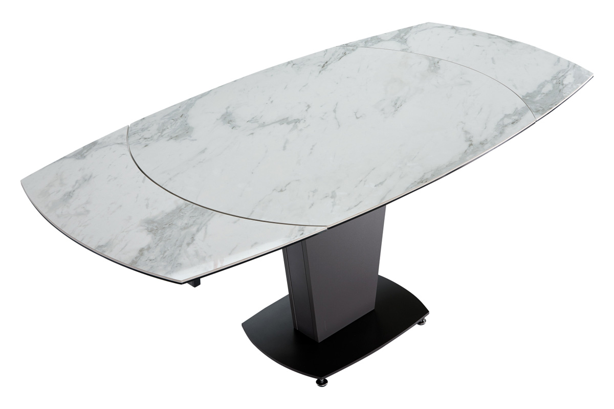 Extravaganza™ 2417 Marble Table White with 3405 White Chairs