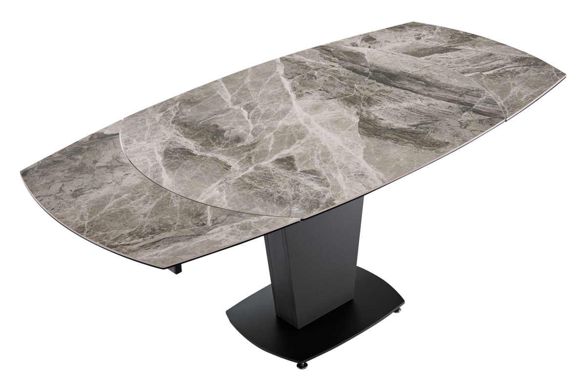 Extravaganza™ 2417 Marble Table Gray with 3405 Beige Chairs