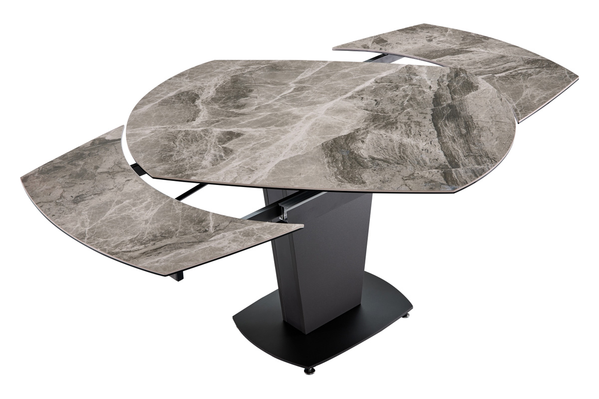 Extravaganza™ 2417 Marble Table Gray with 3405 Beige Chairs