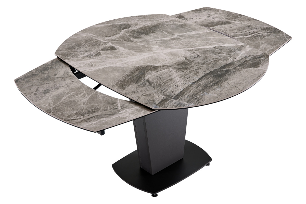 Extravaganza™ 2417 Marble Table Gray with 3405 Beige Chairs