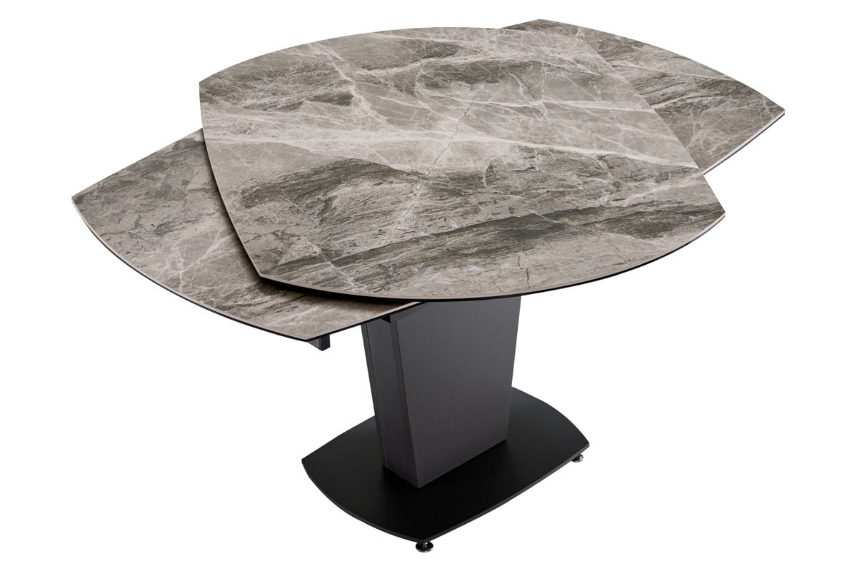 Extravaganza™ 2417 Marble Table Gray with 3405 Beige Chairs