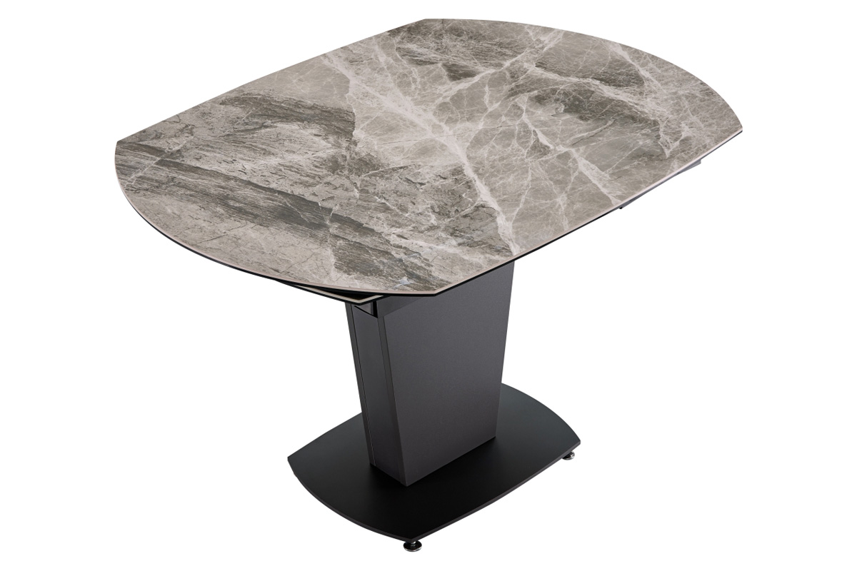 Extravaganza™ 2417 Marble Table Gray with 3405 Beige Chairs