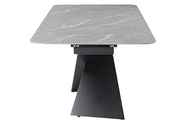 Extravaganza - 9422 Table with 1218 Swivel Dark Gray Chairs