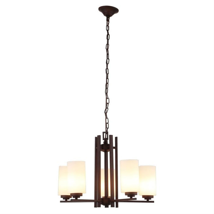 FaFurn - 5 Column Lights Chandelier in Bronze