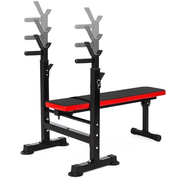 FaFurn™ Adjustable Folding Bench Press Barbell Weight Rack