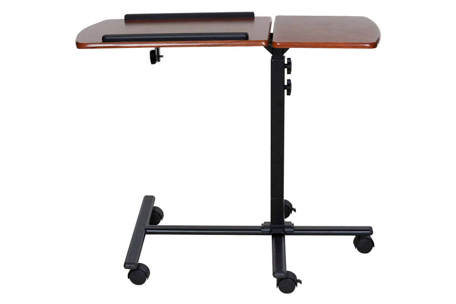 FaFurn - Adjustable Height Laptop Cart Computer Desk in Cherry Finish