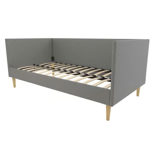 FaFurn Modern Twin Size Daybed - Gray, Linen