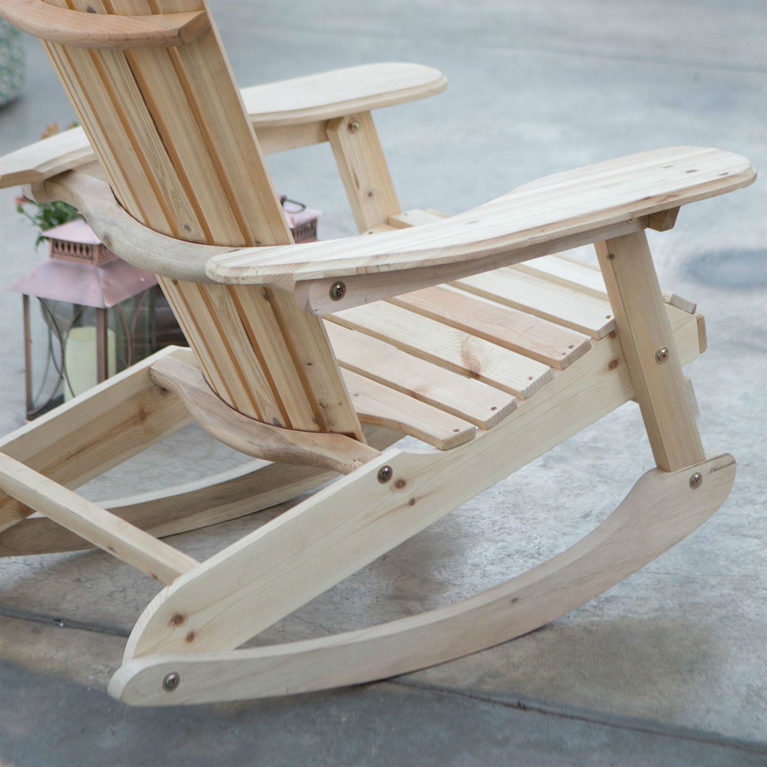 FaFurn - Adirondack Rocking Chair in Natural, Wood