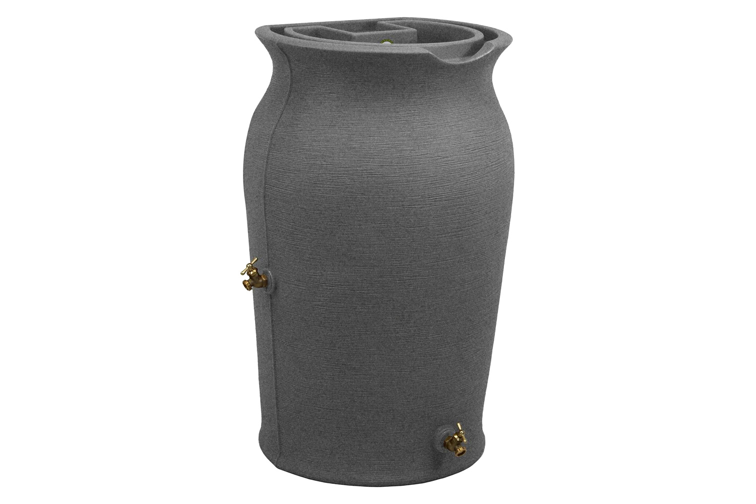 FaFurn - 50-Gallon Plastic Urn Rain Barrel with Planter Top