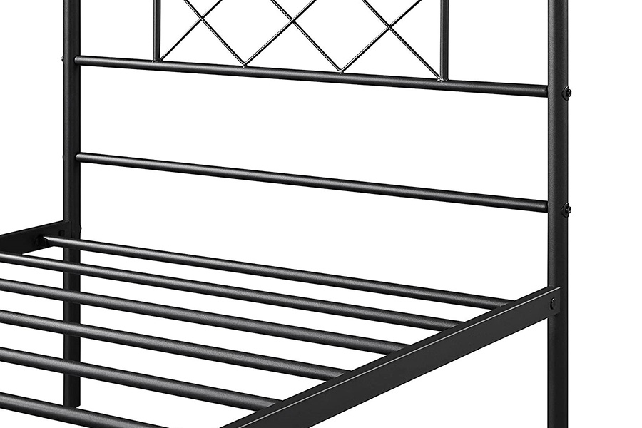 FaFurn™ Traditional Powder Coated Slatted Metal Platform Bed - Twin Size