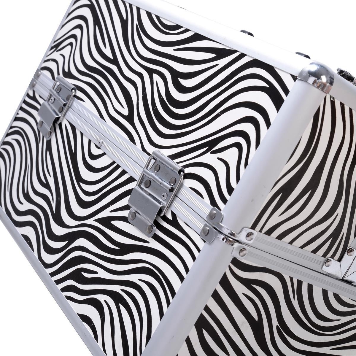 FaFurn - Jewelry Box Makeup Storage Case Organizer in Zebra