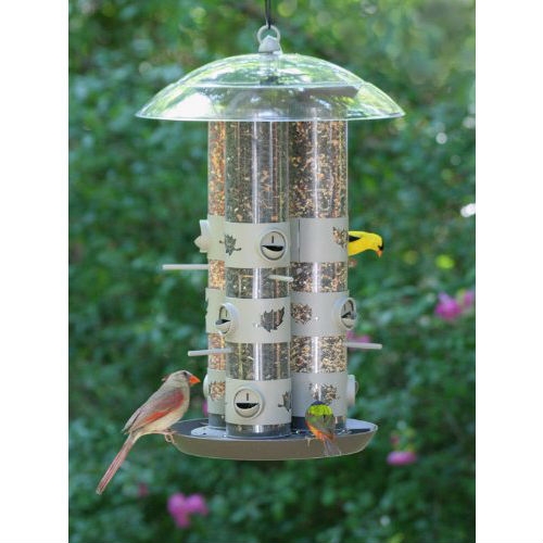 FaFurn - 2-in-1 Triple Tube Squirrel Baffle Bird Feeder