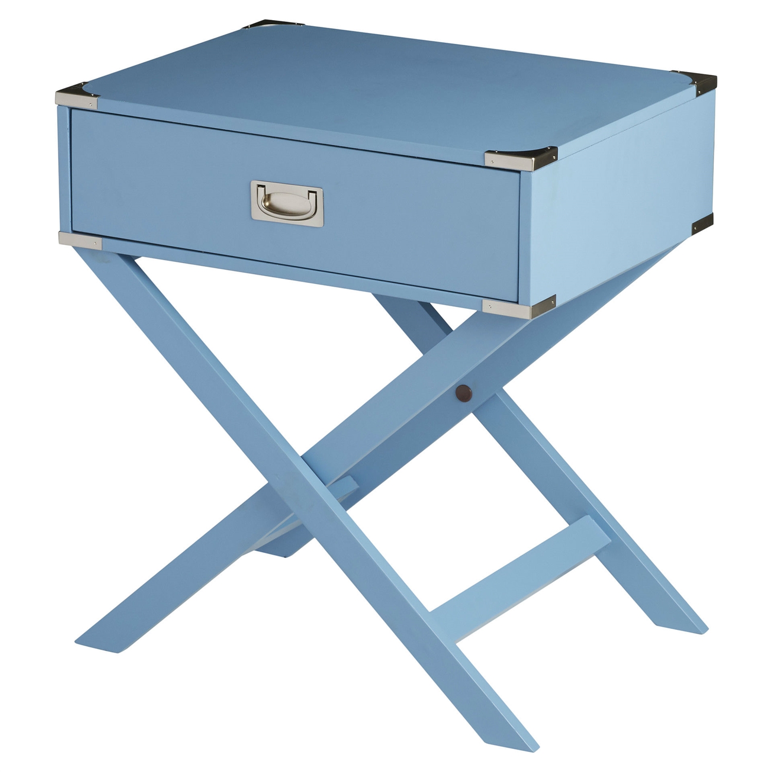 FaFurn - Modern 1-Drawer Nightstand in Blue