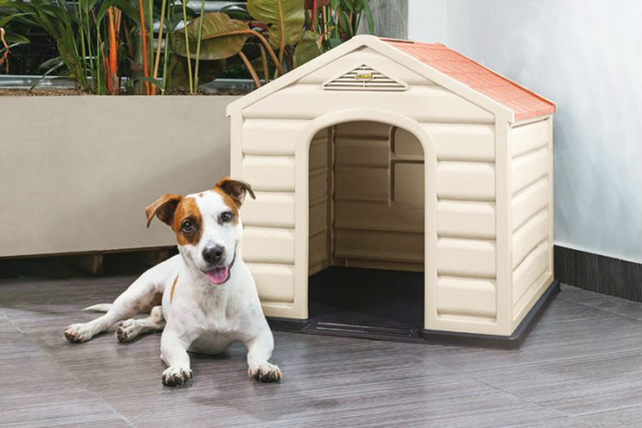 FaFurn - Sturdy Outdoor Waterproof Polypropylene Dog House For Small Dogs