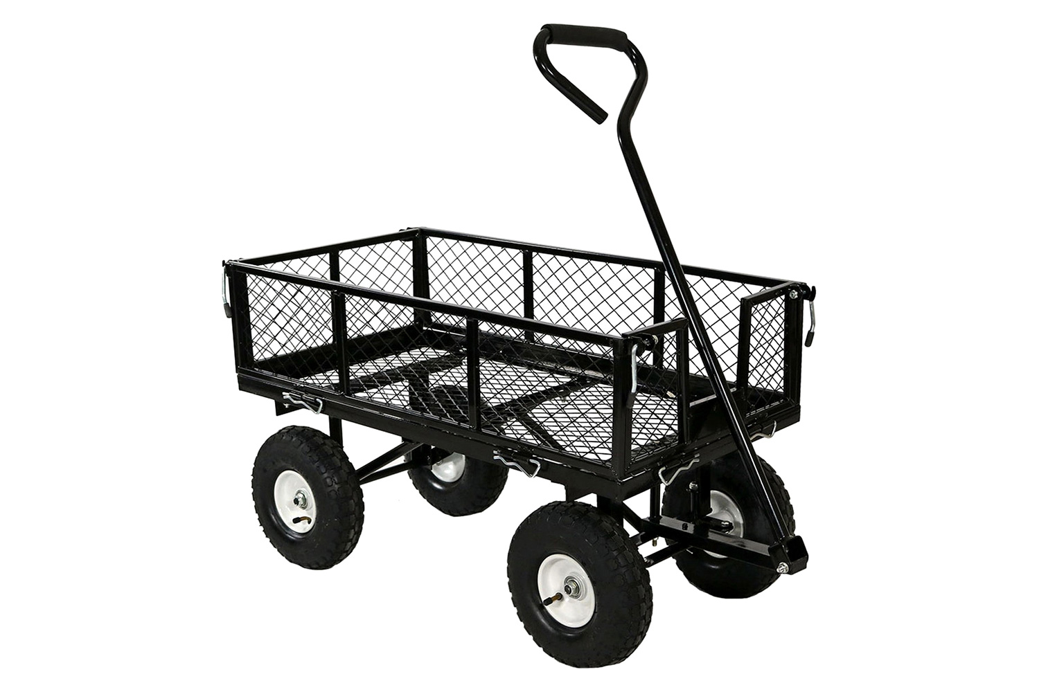 FaFurn - Heavy Duty Steel Garden Utility Cart Wagon with Removable Sides