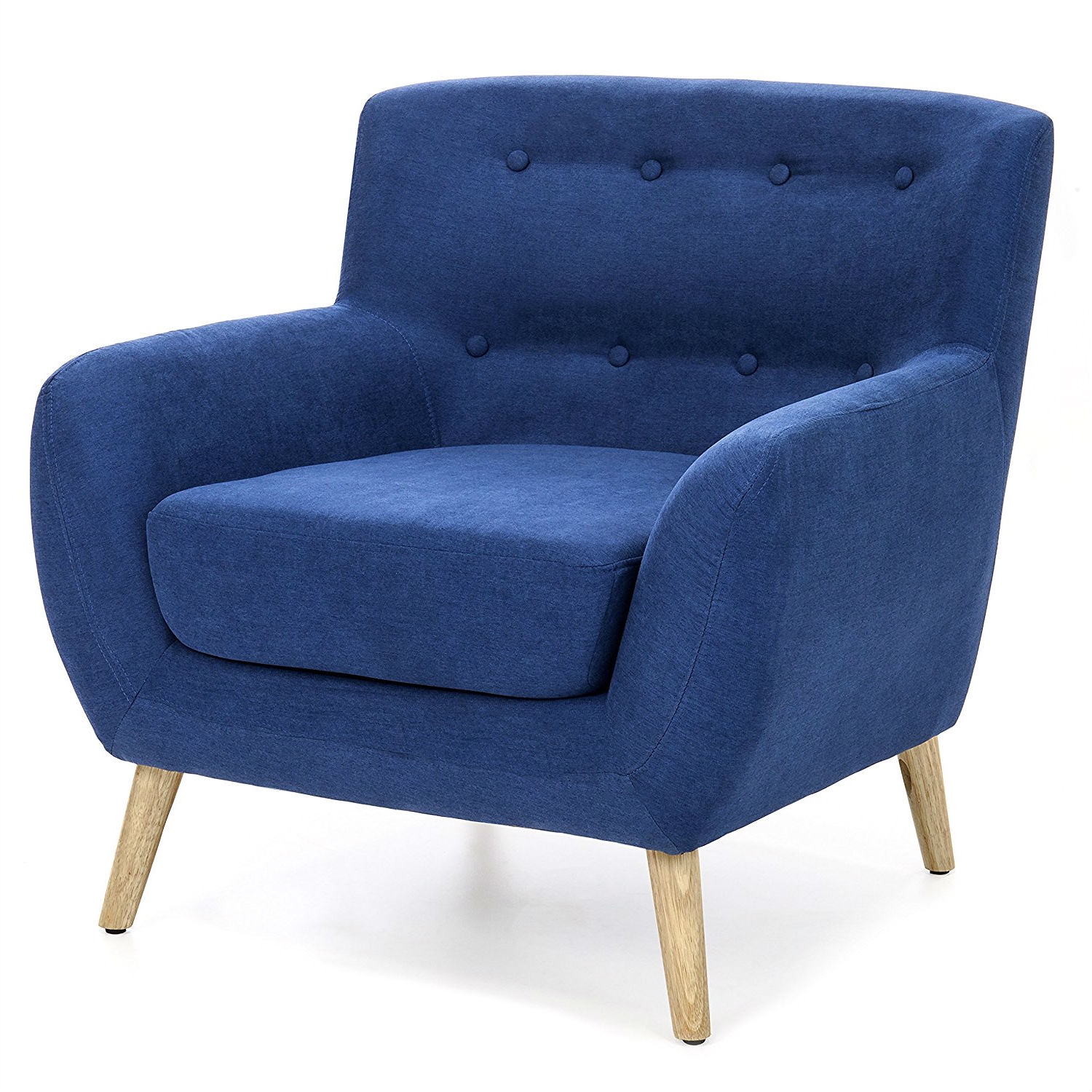 FaFurn - Modern Armchair with Mid-Century Classic Style Wood Legs