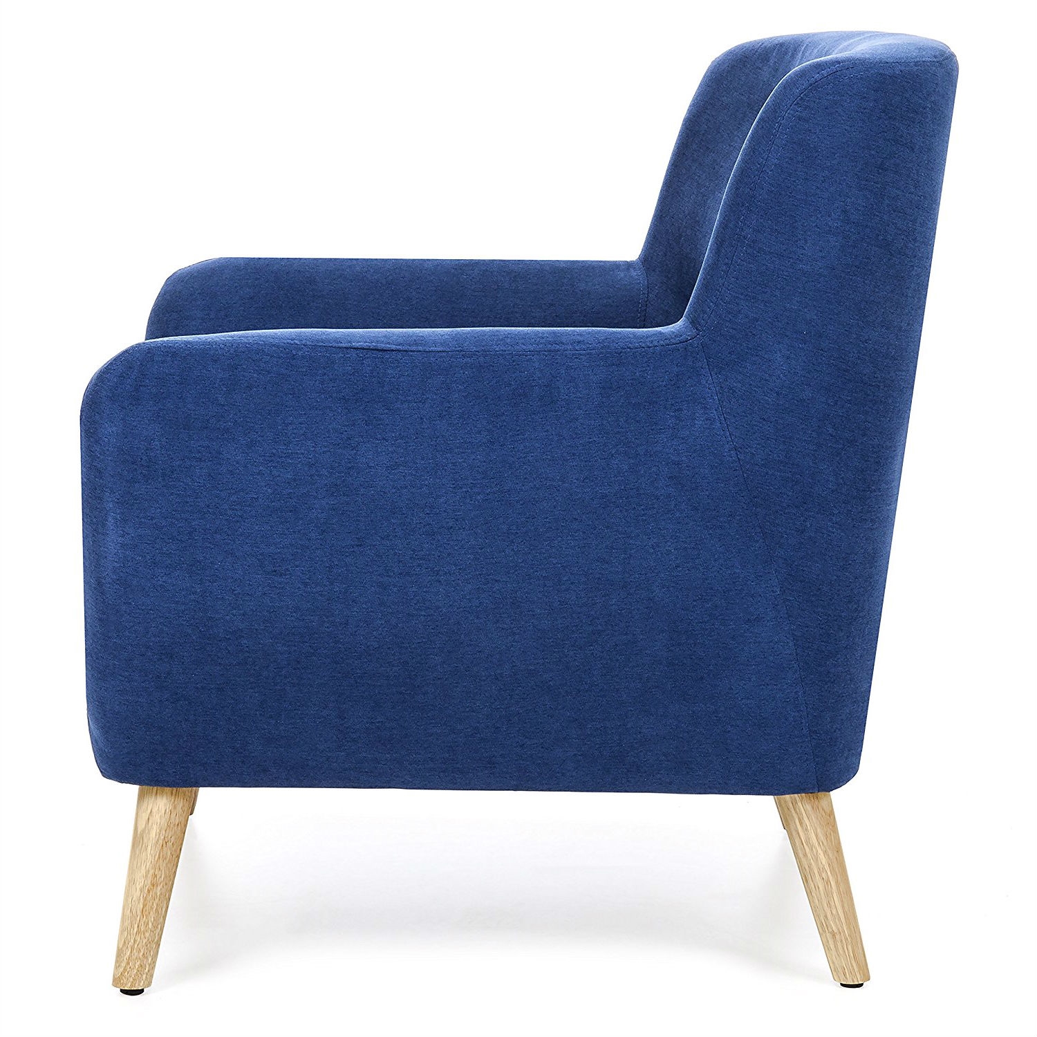 FaFurn Modern Armchair with Mid-Century Classic Style Wood Legs - Blue